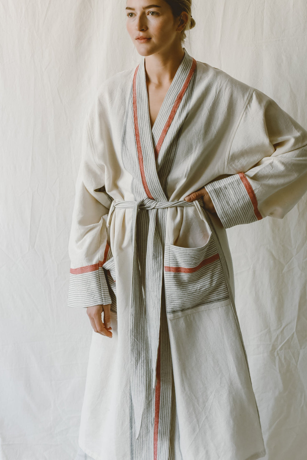 Ivory Cherry Tribeca Long Bathrobe