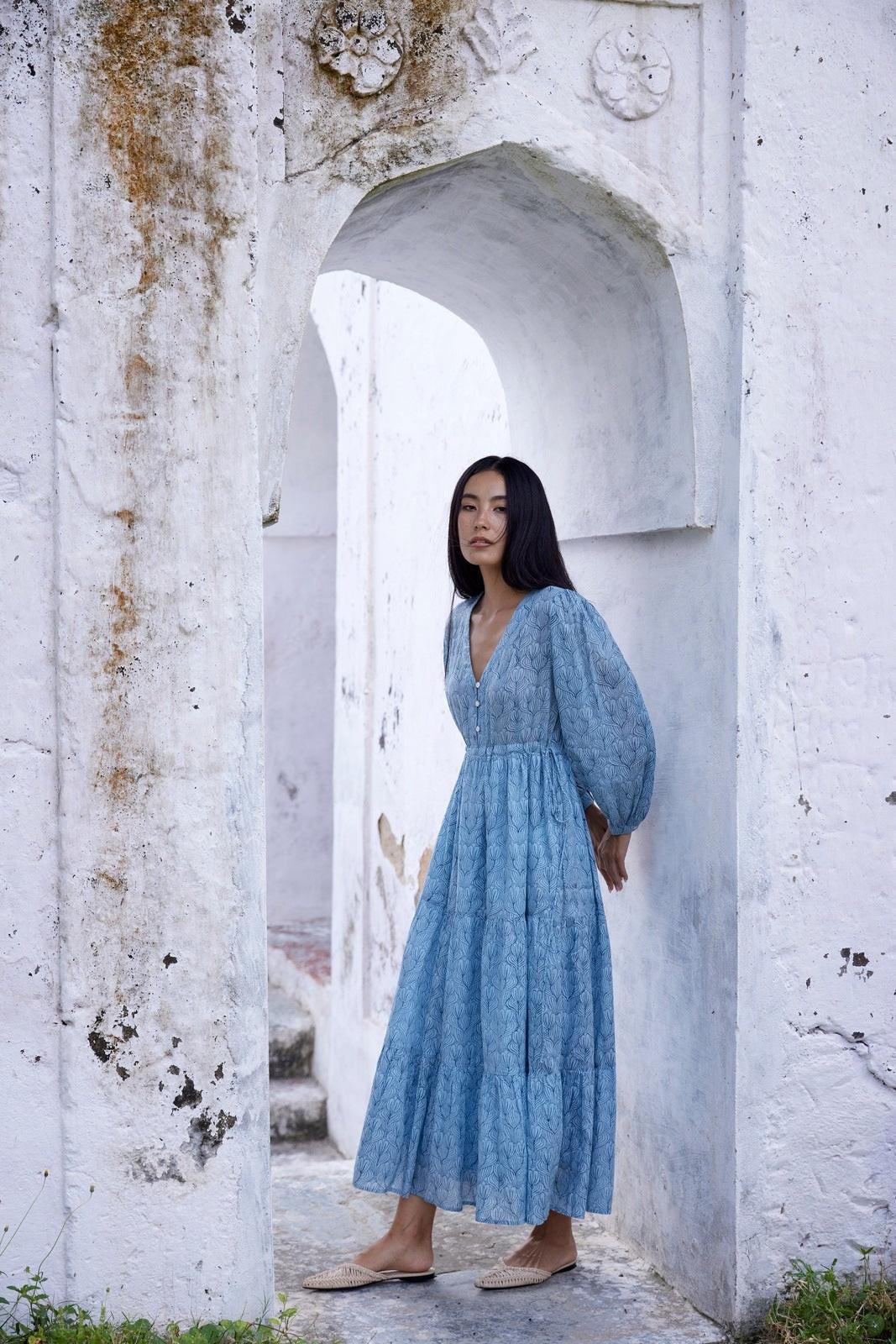 Hand-Printed Ashbury Dress