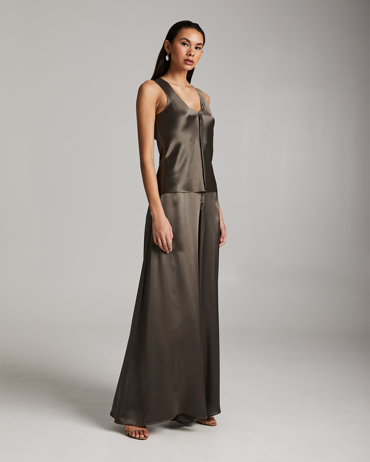 Silk Raw Edge Tank – Minimalist Charmeuse with Artisan Edge Details