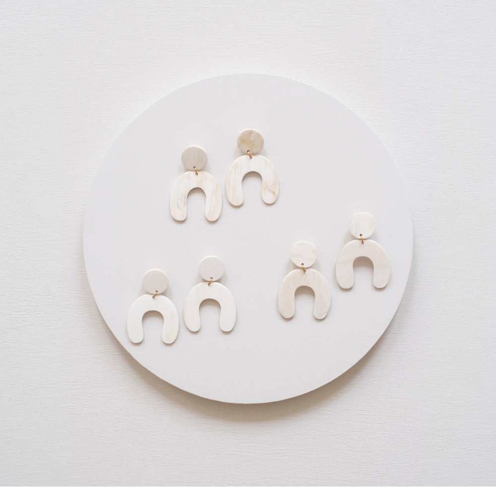 Upcycled Horn Arch Earrings - elizabeth + Bern