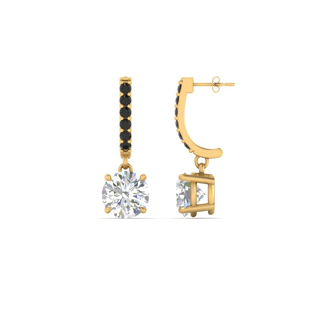 1 Carat Solitaire Halo Diamond Drop Earrings