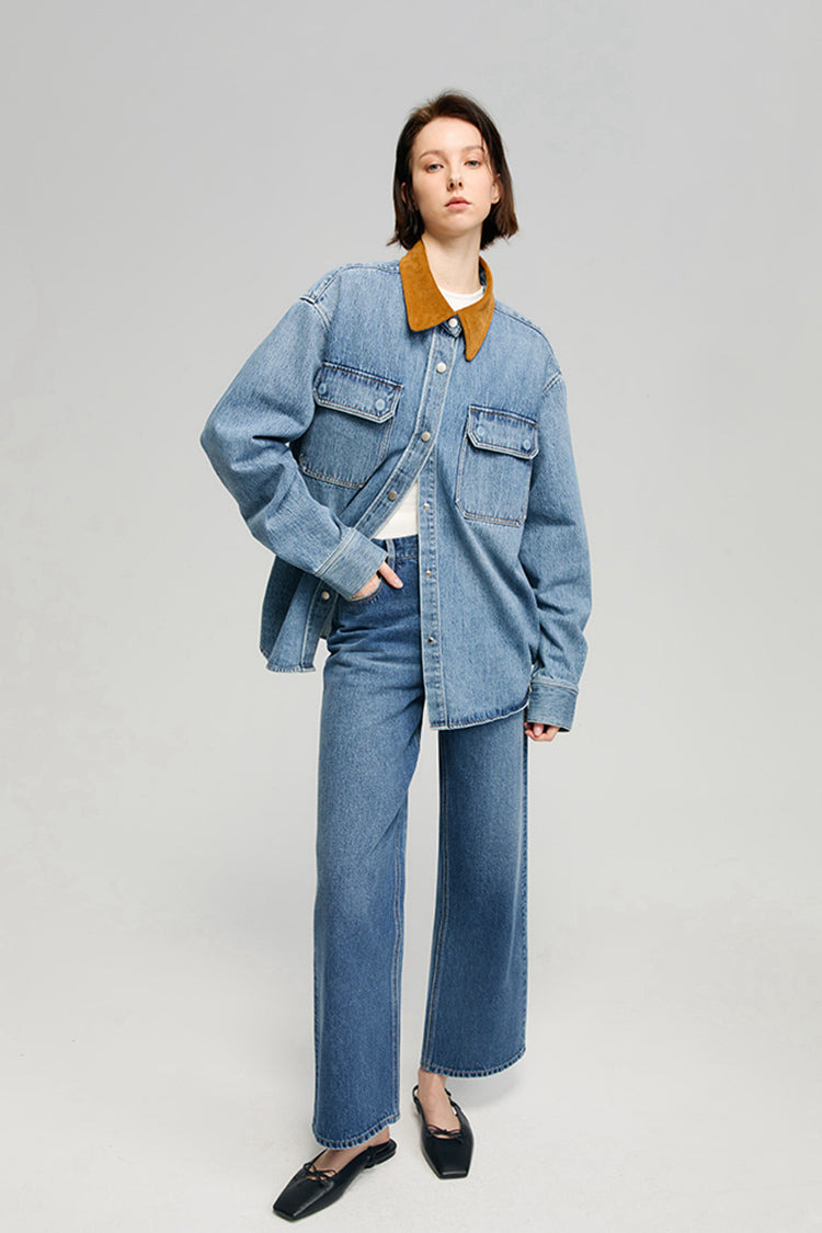 The Cityer Crop Wide Jeans HJ009