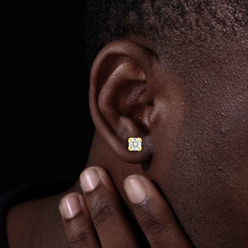 GC Stud Earrings | 925 Silver VVS Moissanite