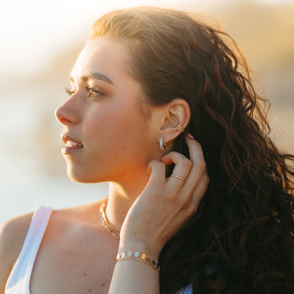 Charlotte Diamond Gold Filled Hoops - elizabeth + Bern