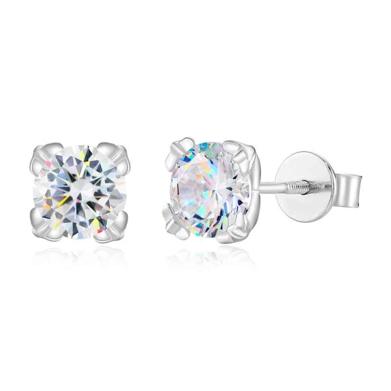 GC Stud Earrings | 925 Silver VVS Moissanite