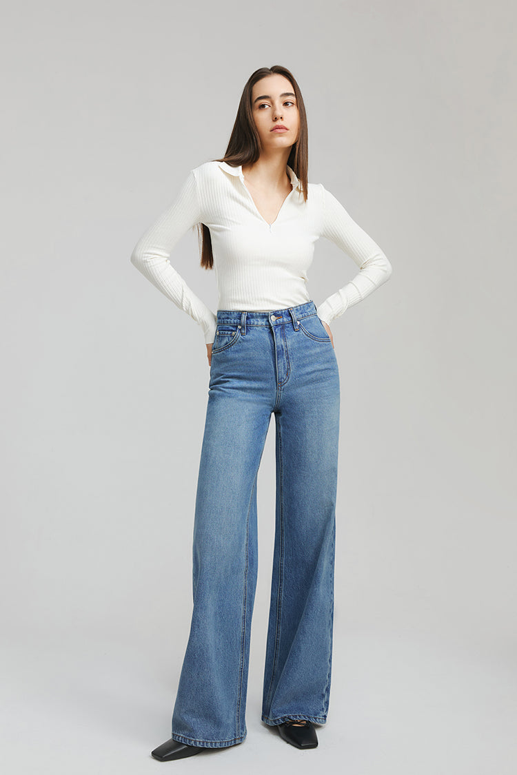 Angeles High Rise Baggy Jeans HJ103