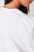 Chloe Shirt in Off White Solid.