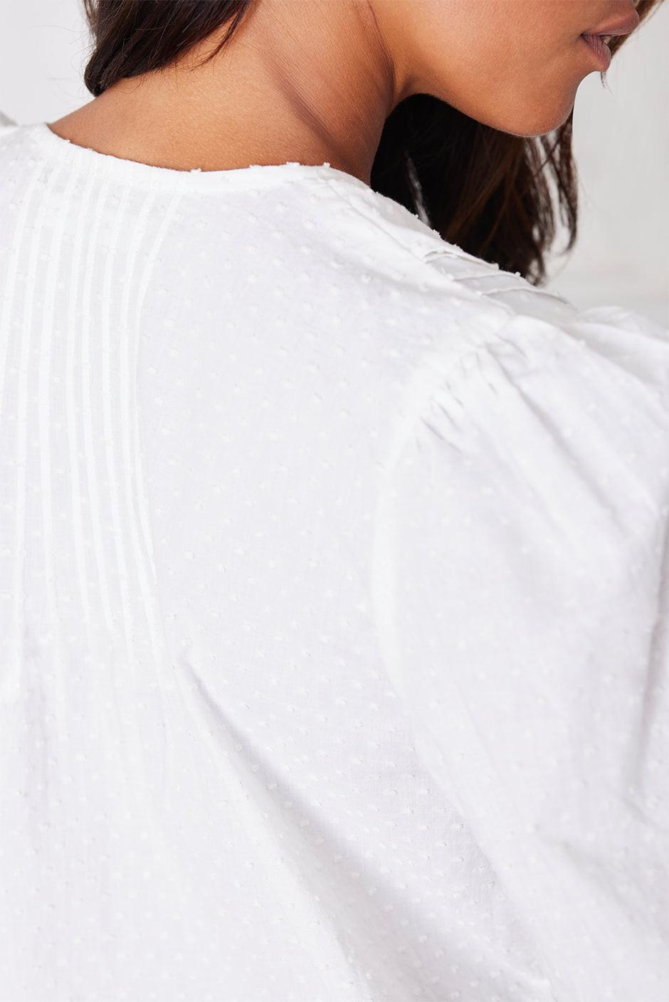 Chloe Shirt in Off White Solid.