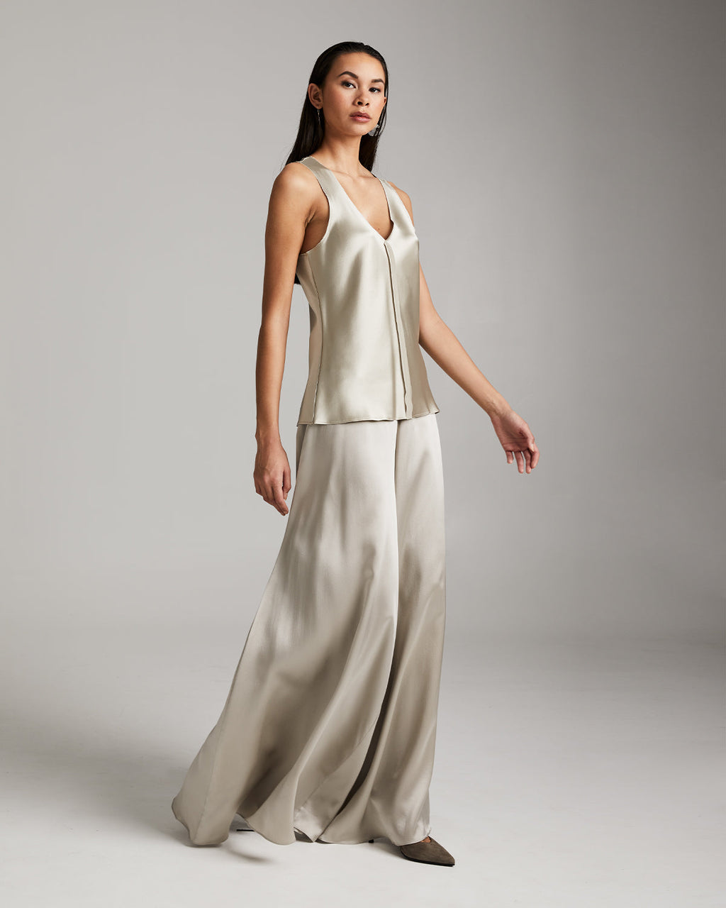 Silk Raw Edge Tank – Minimalist Charmeuse with Artisan Edge Details