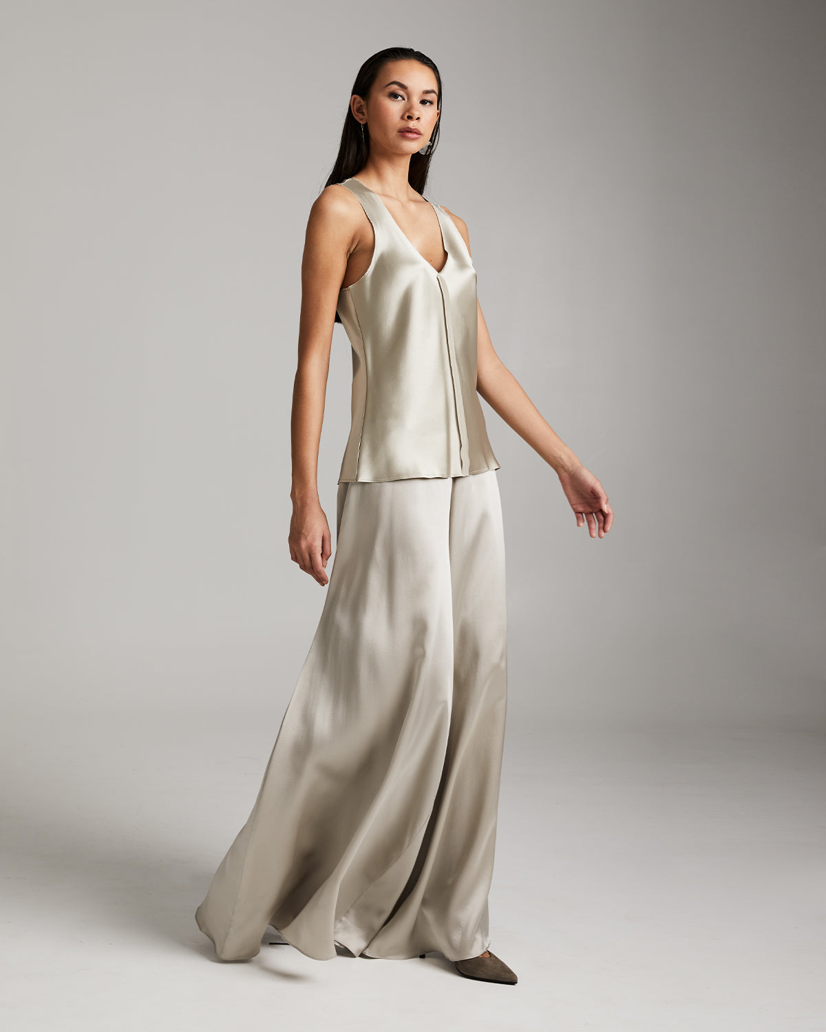 Silk Raw Edge Tank – Minimalist Charmeuse with Artisan Edge Details