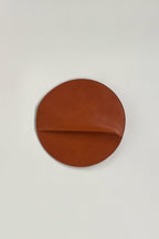 The Pleated Clutch in Saddle