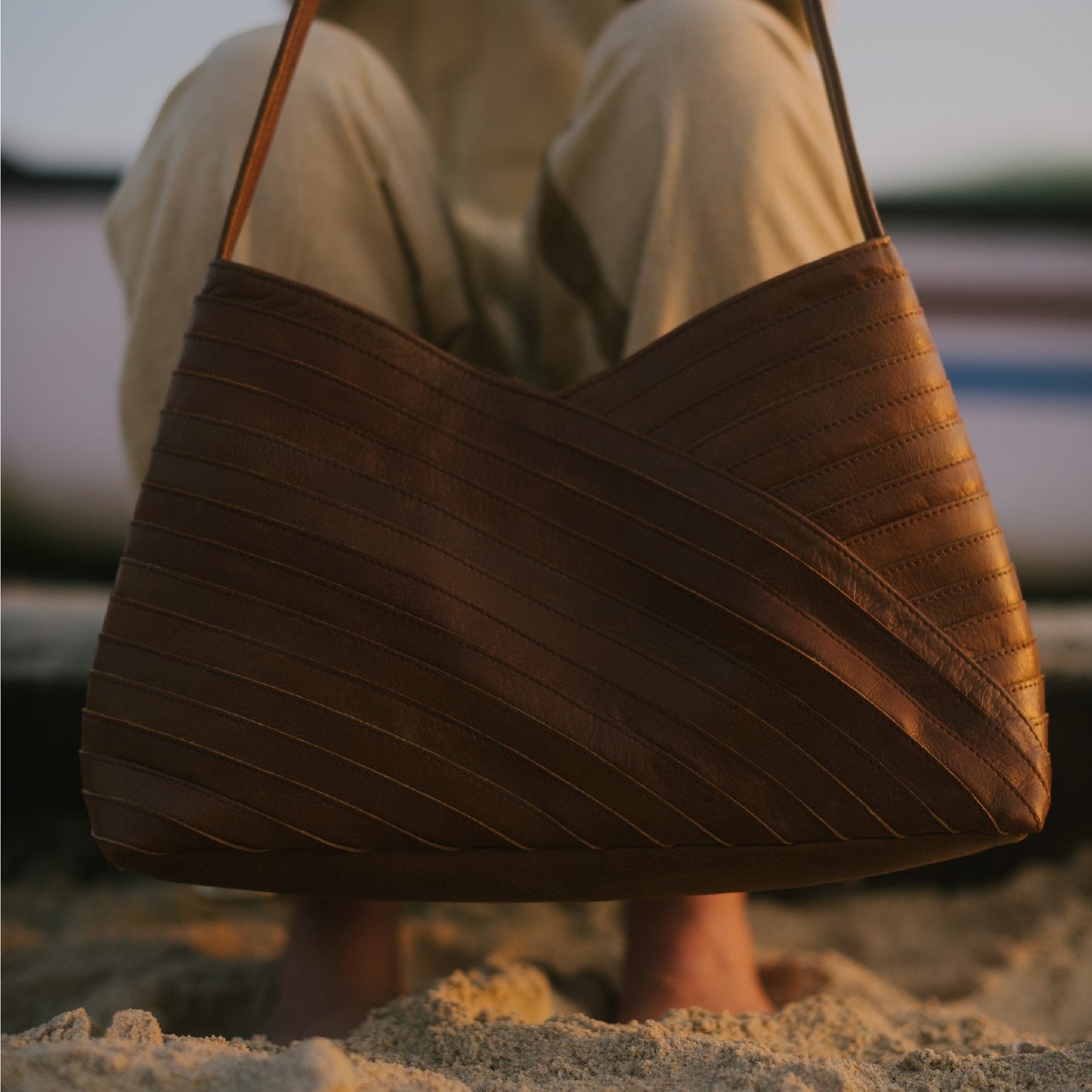 Crisscross Handbag - Vintage Brown