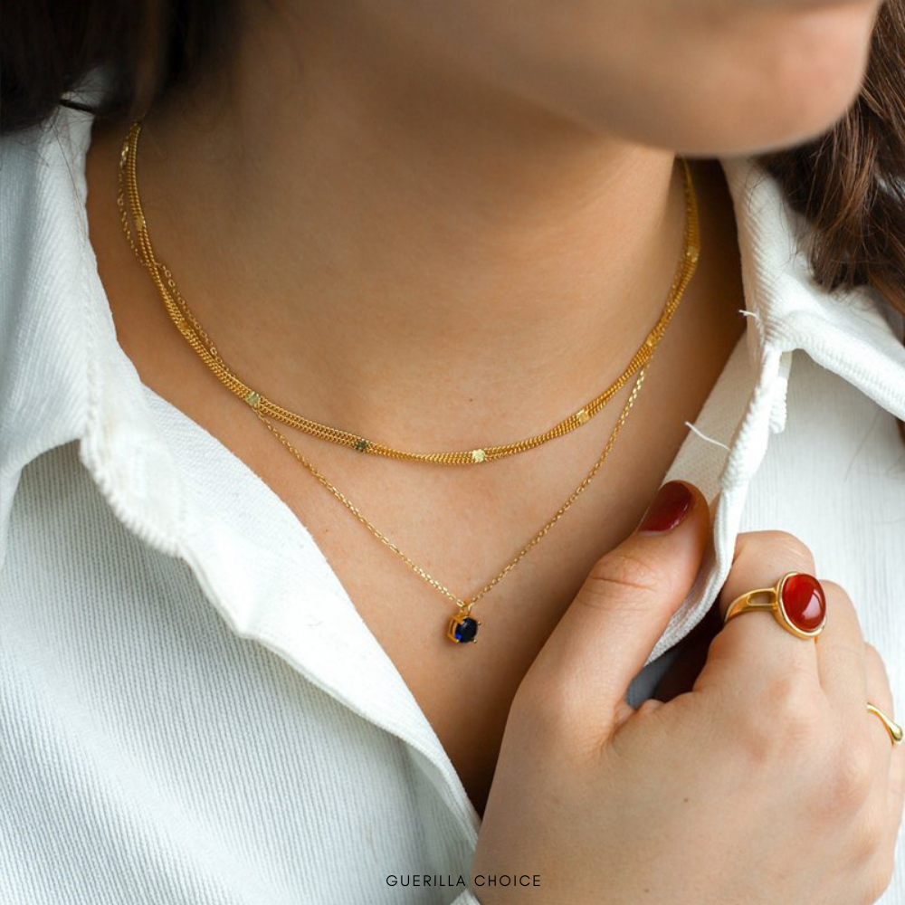 DACEY BLUE NECKLACE - elizabeth + Bern