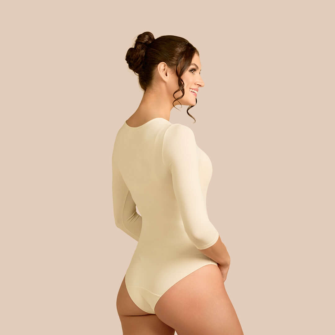 3/4 Sleeve Crew Neck Bodysuit