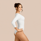 3/4 Sleeve Crew Neck Bodysuit