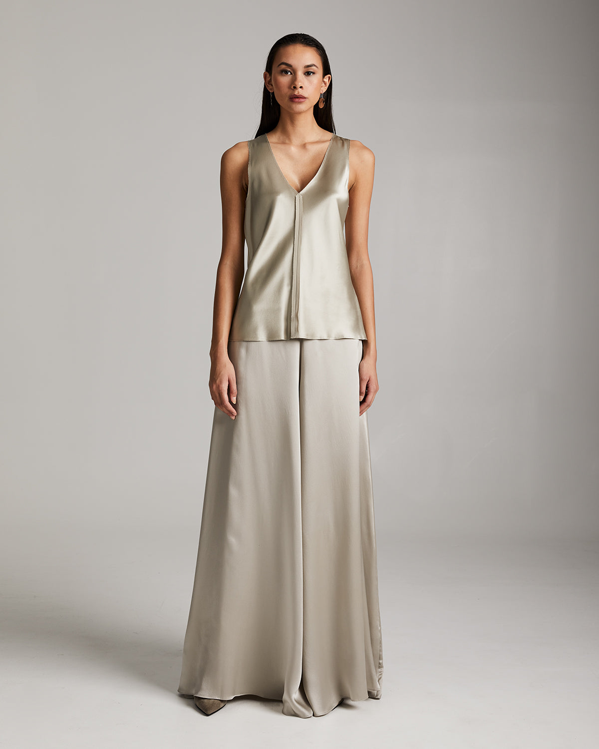 Silk Raw Edge Tank – Minimalist Charmeuse with Artisan Edge Details