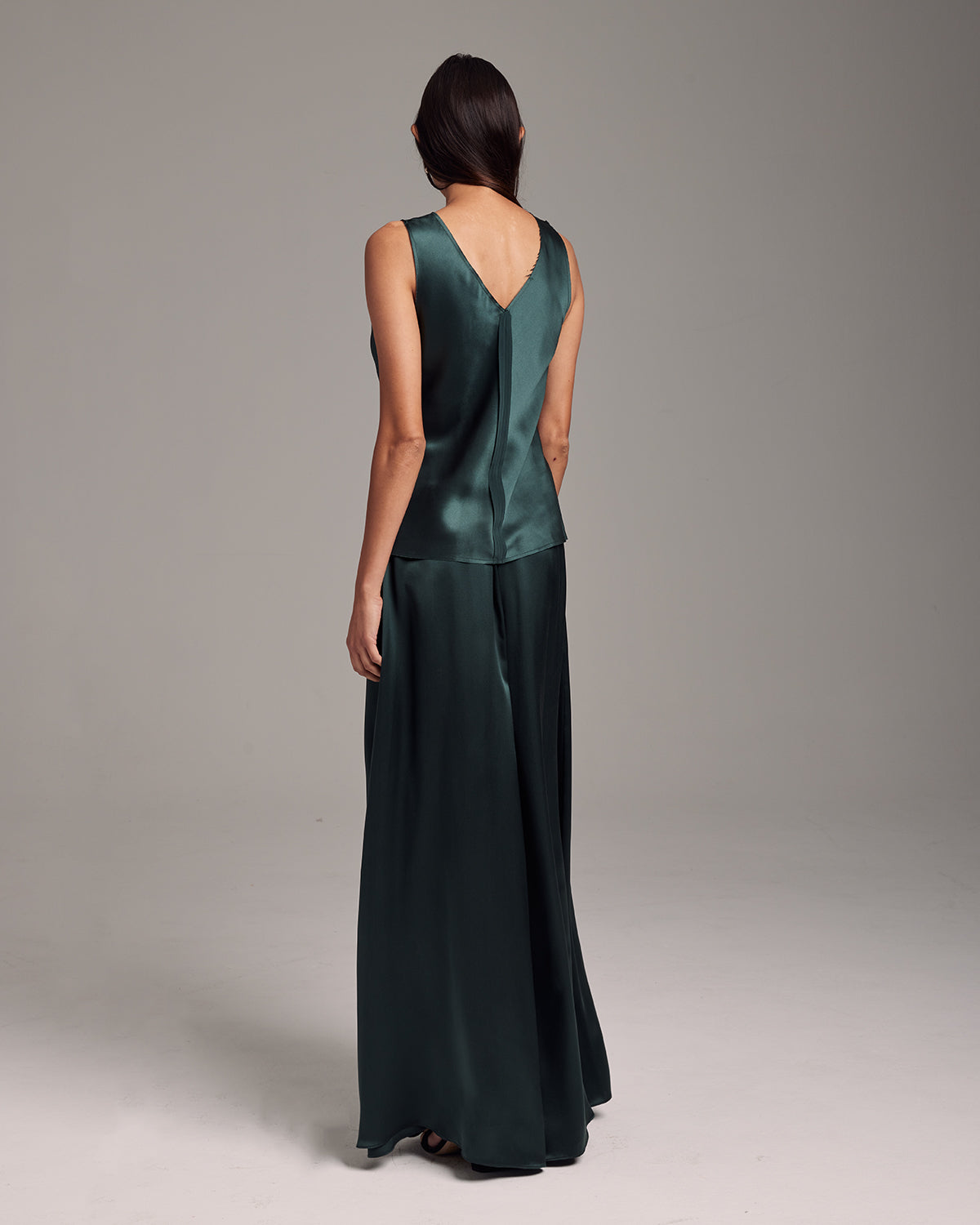 Silk Raw Edge Tank – Minimalist Charmeuse with Artisan Edge Details