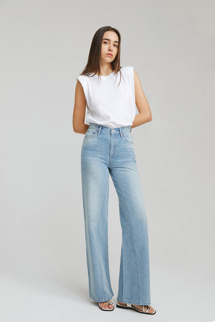 Angeles High Rise Baggy Jeans HJ103