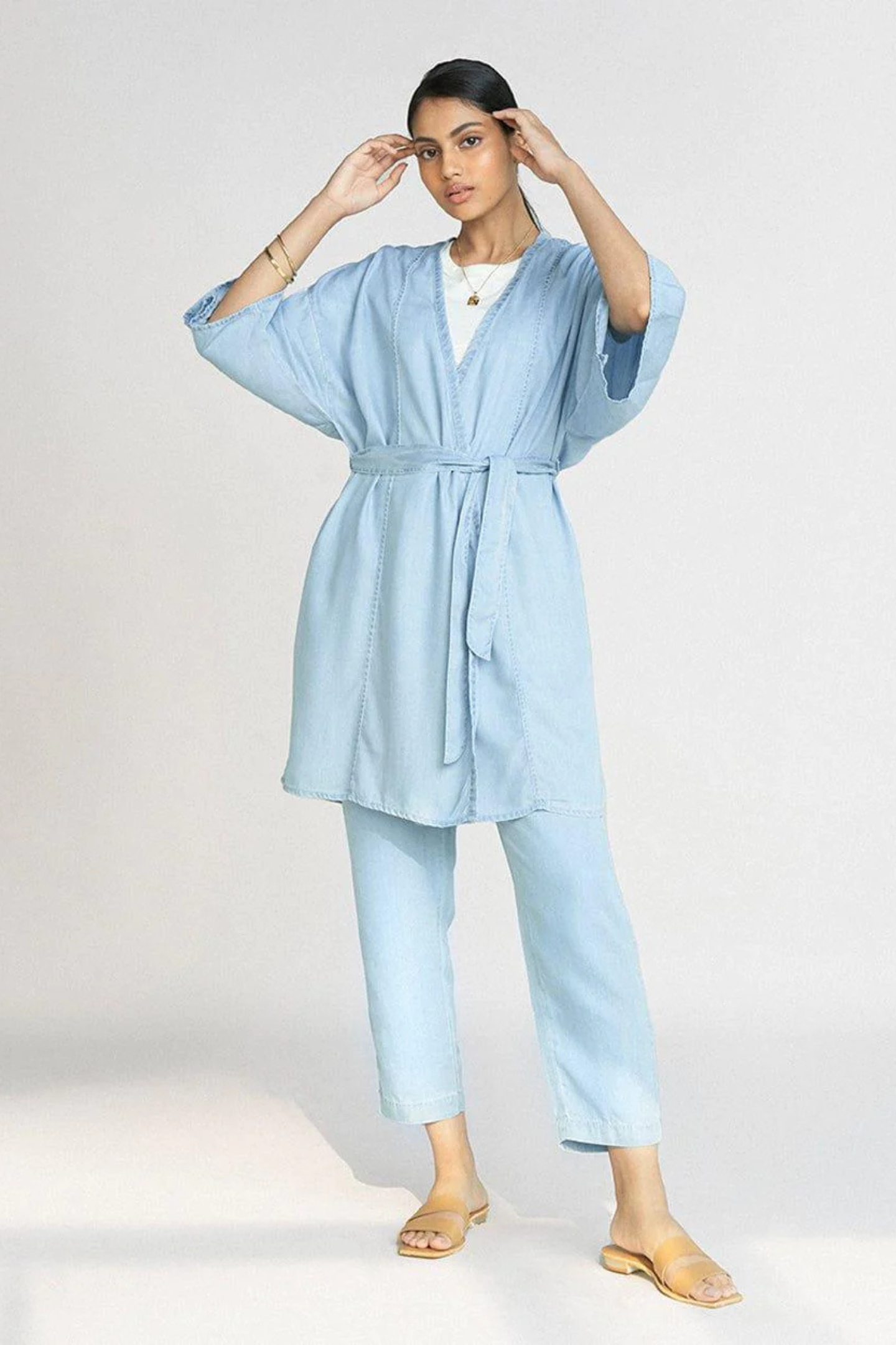 Wrapped In Happiness Set in Blue Denim