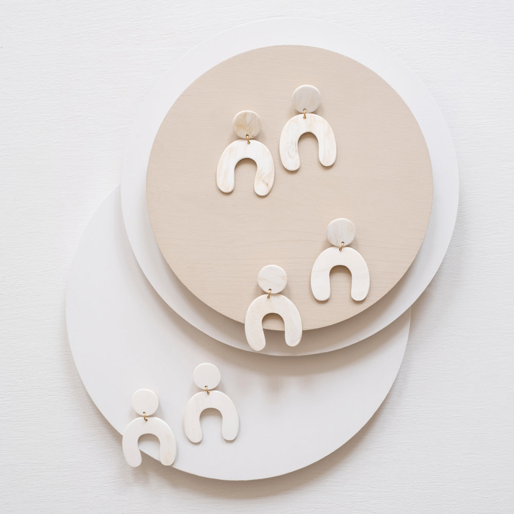 Upcycled Horn Arch Earrings - elizabeth + Bern