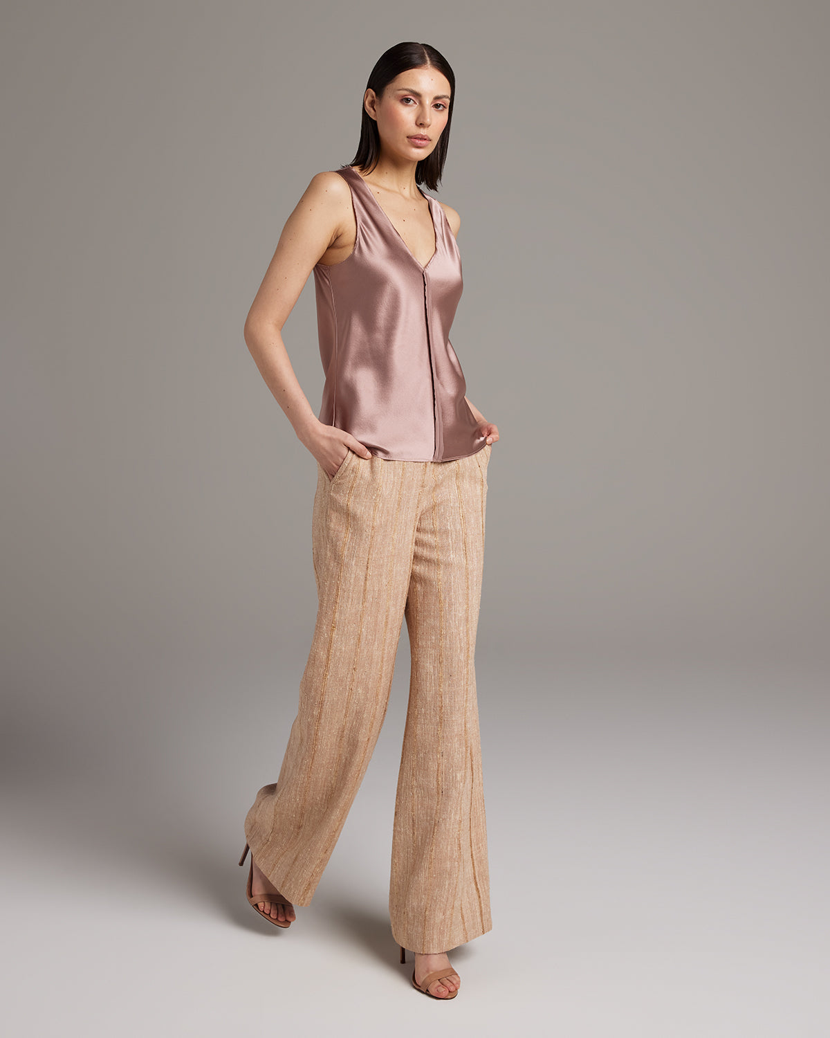 Silk Raw Edge Tank – Minimalist Charmeuse with Artisan Edge Details