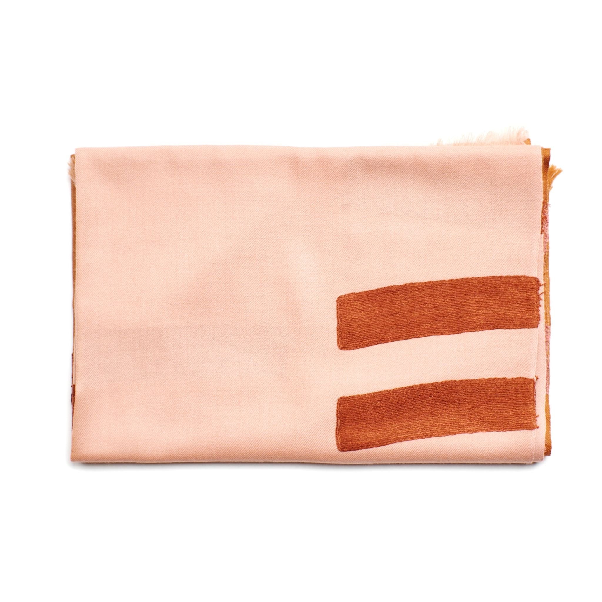 Canyon Hand Embroidered Hand Woven Merino Silk Soft Scarf