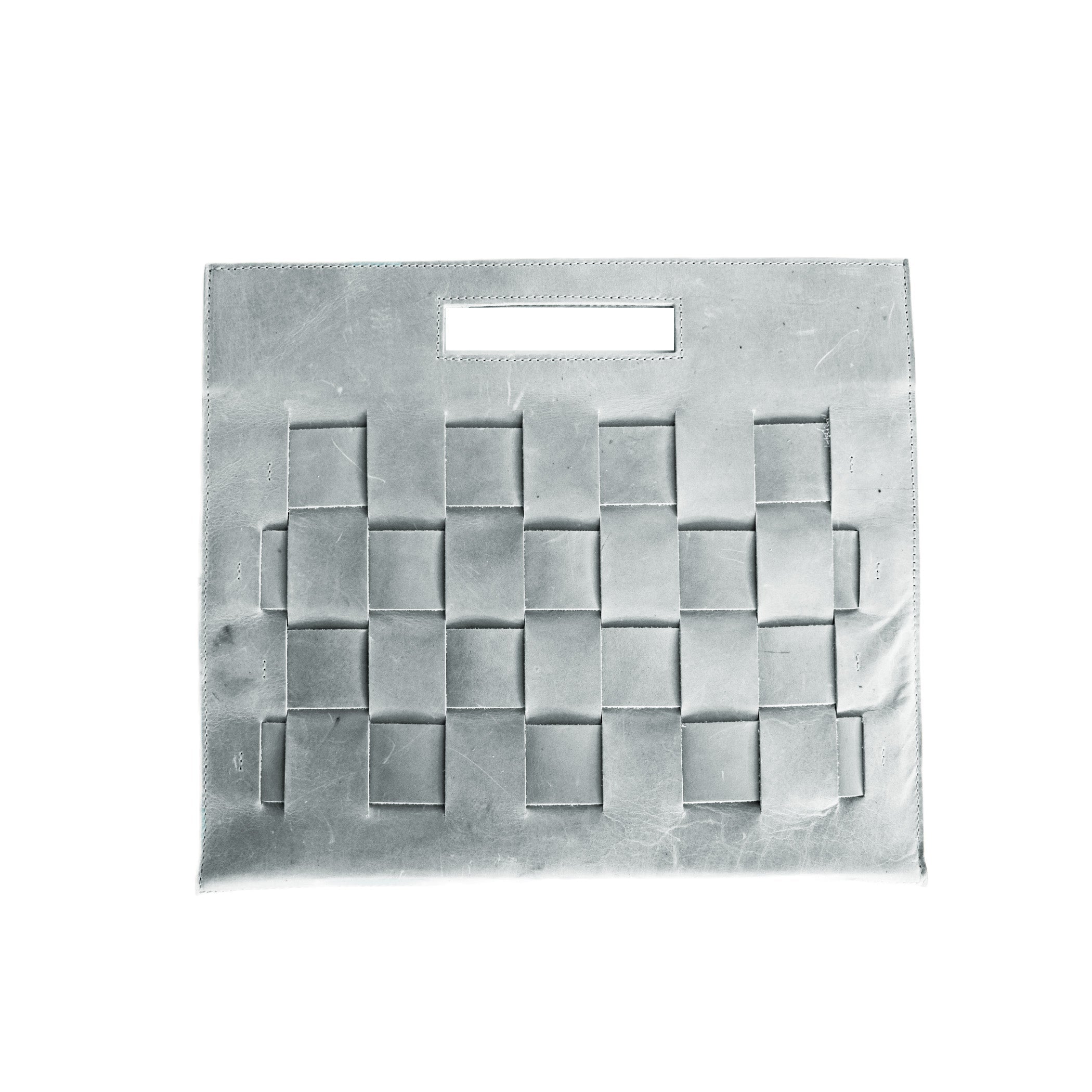 Woven Laptop Clutch in Glacial Gray by SutiSana