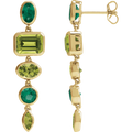 GC Verde Lumière Dangle Earrings | 14K Gold Natural Peridot