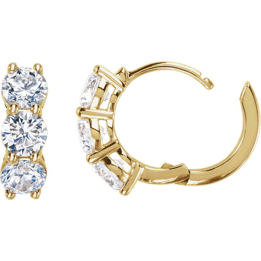 GC Lumina 2 CTW Lab-Grown Diamond Hoop Earrings – 14K Gold 12mm