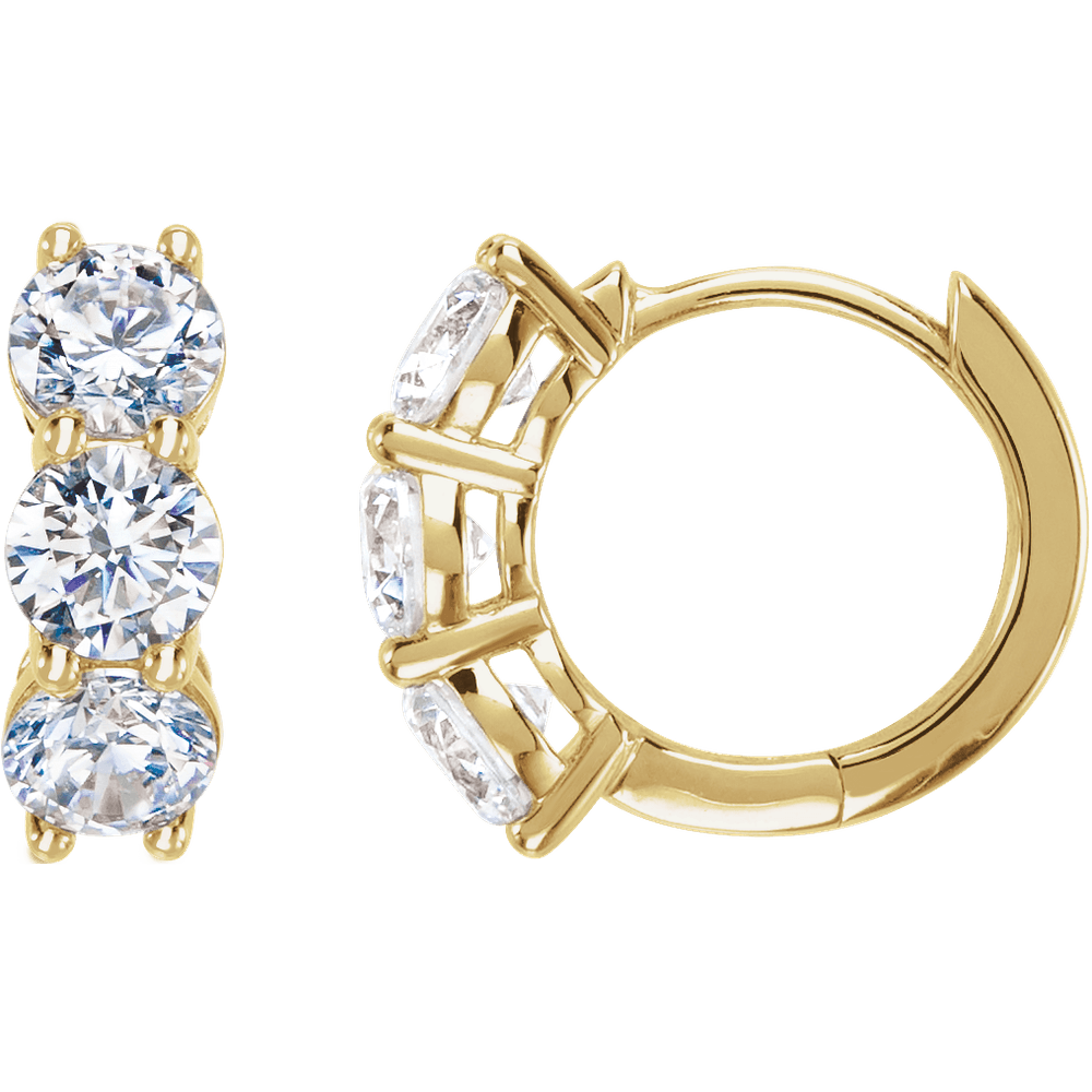 GC Lumina 2 CTW Lab-Grown Diamond Hoop Earrings – 14K Gold 12mm