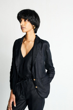 Hemp Three Piece Set in Black