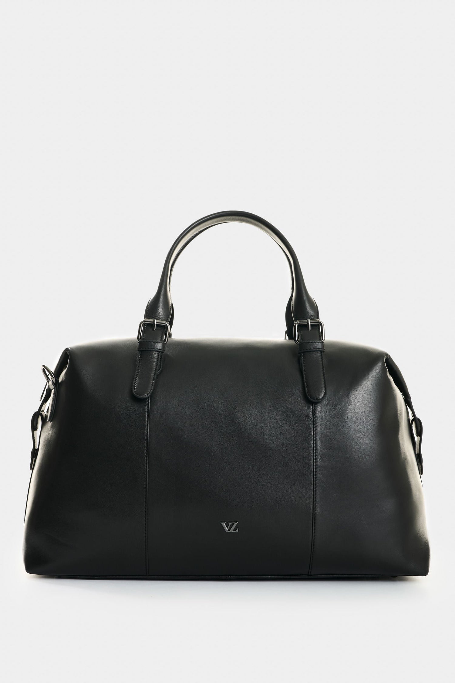 JBalvin Bowling Bag Flowers in Black Leather