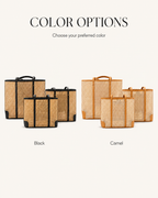 Dian Leather and Rattan Tote Bag