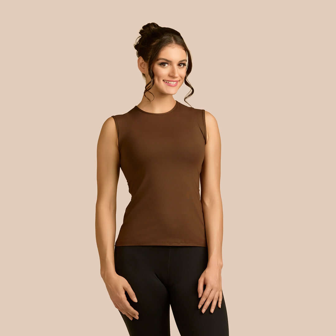 Sleeveless Crew Neck Layering Top