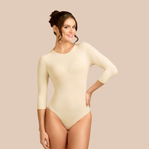 3/4 Sleeve Crew Neck Bodysuit