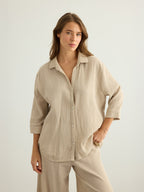 Aura Maxi Shirt - Oatmeal