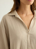 Aura Maxi Shirt - Oatmeal