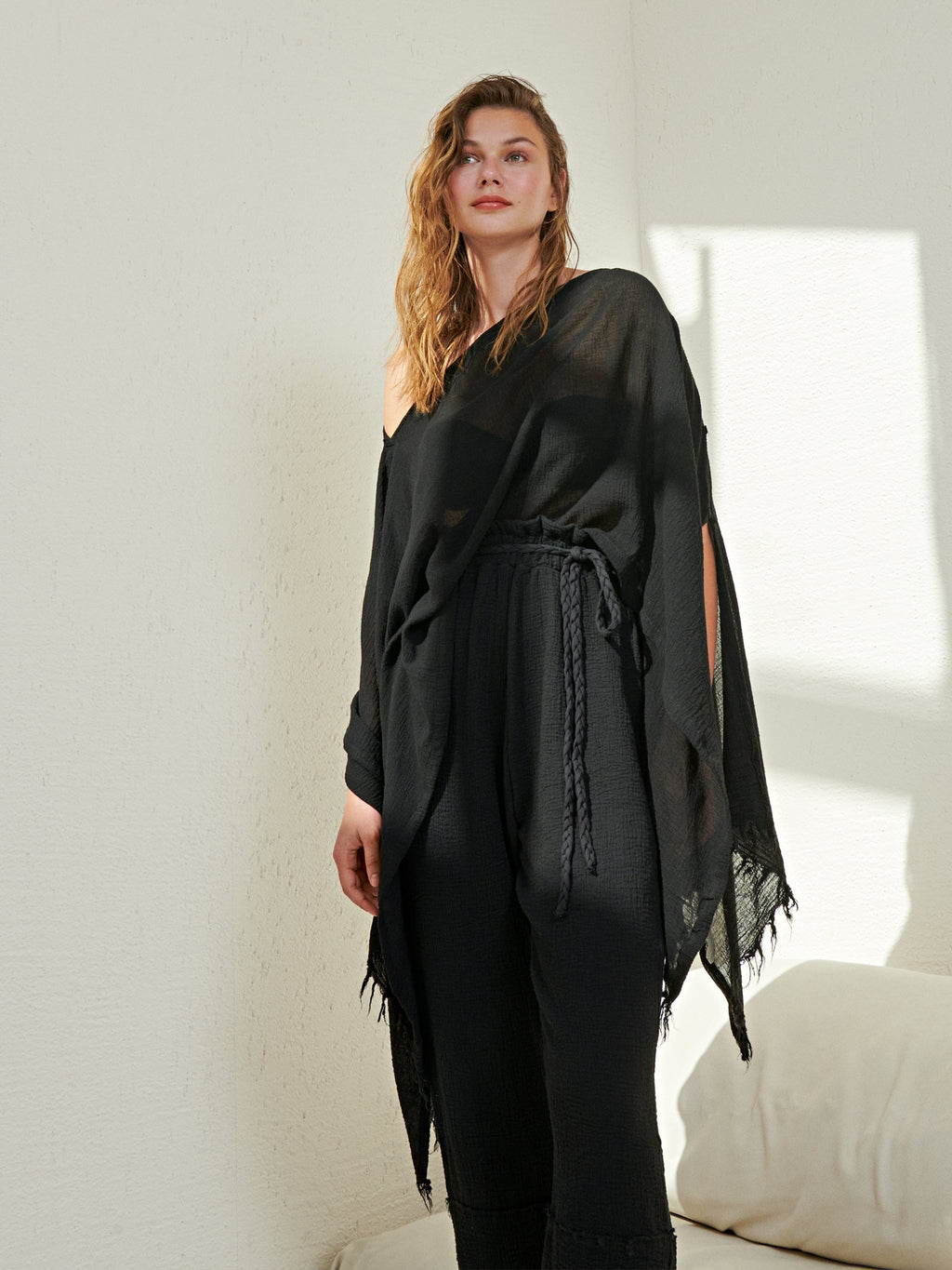 Ava Kimono - Black - elizabeth + Bern
