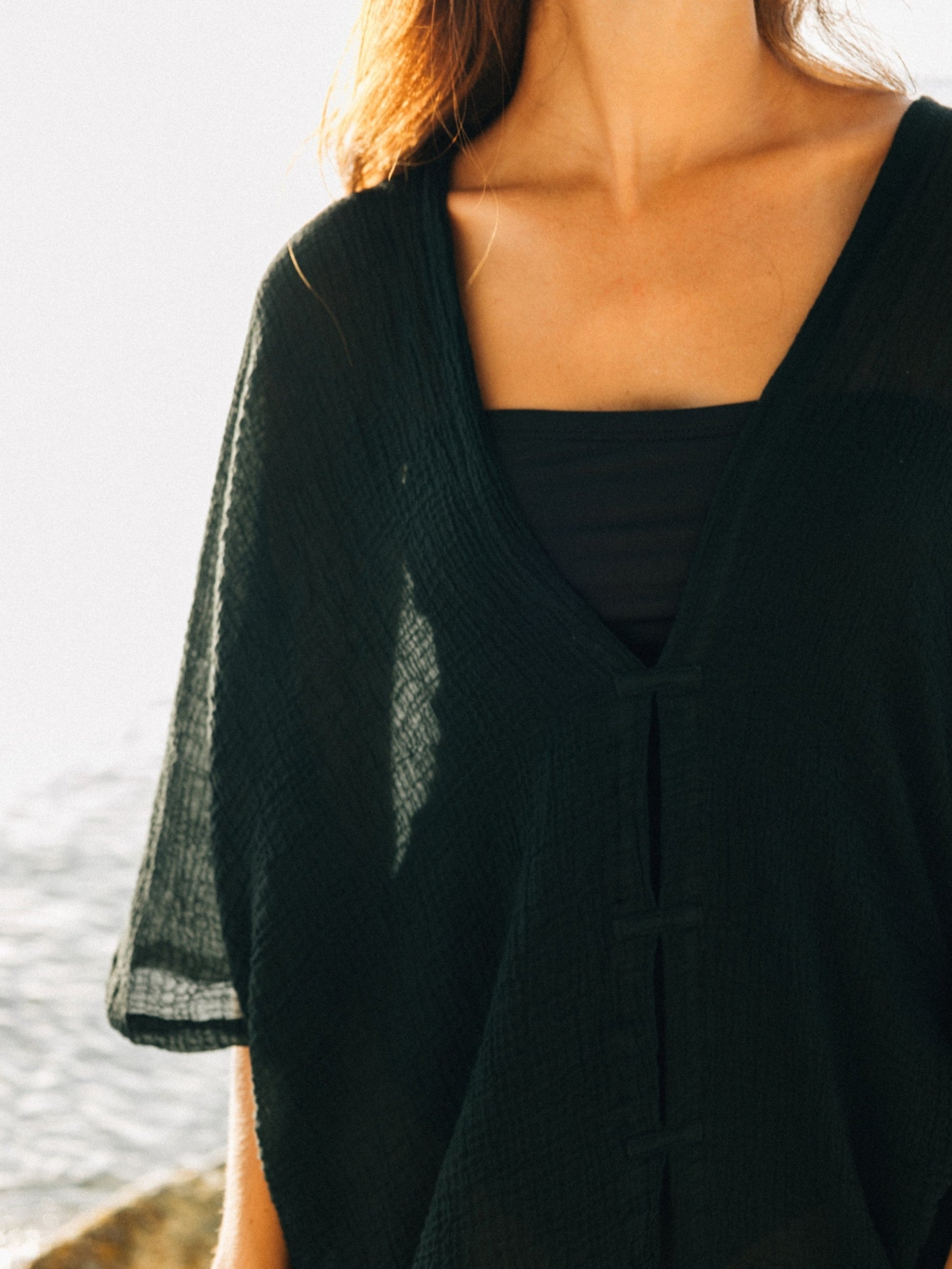 Ava Kimono - Black - elizabeth + Bern
