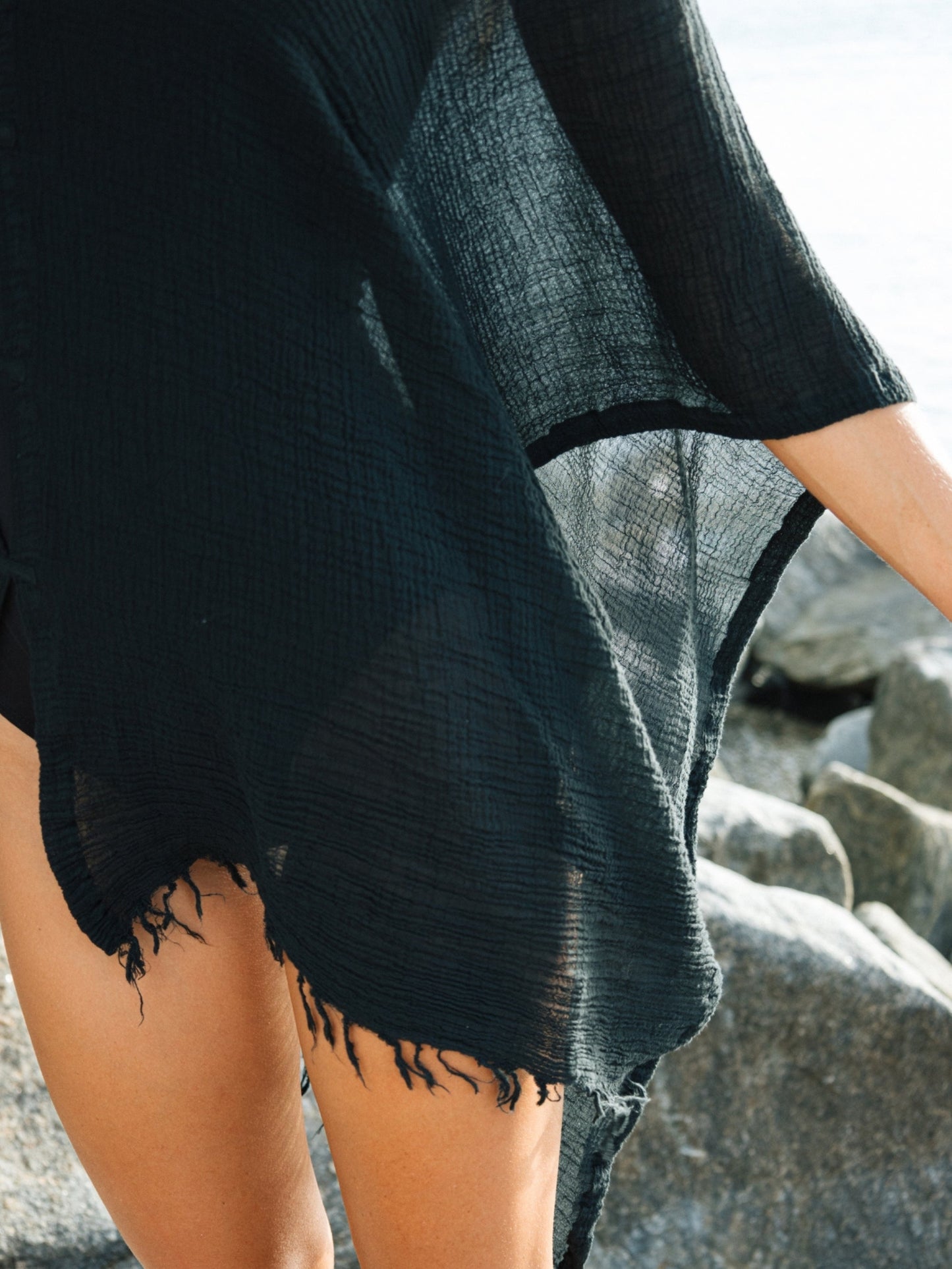 Ava Kimono - Black - elizabeth + Bern