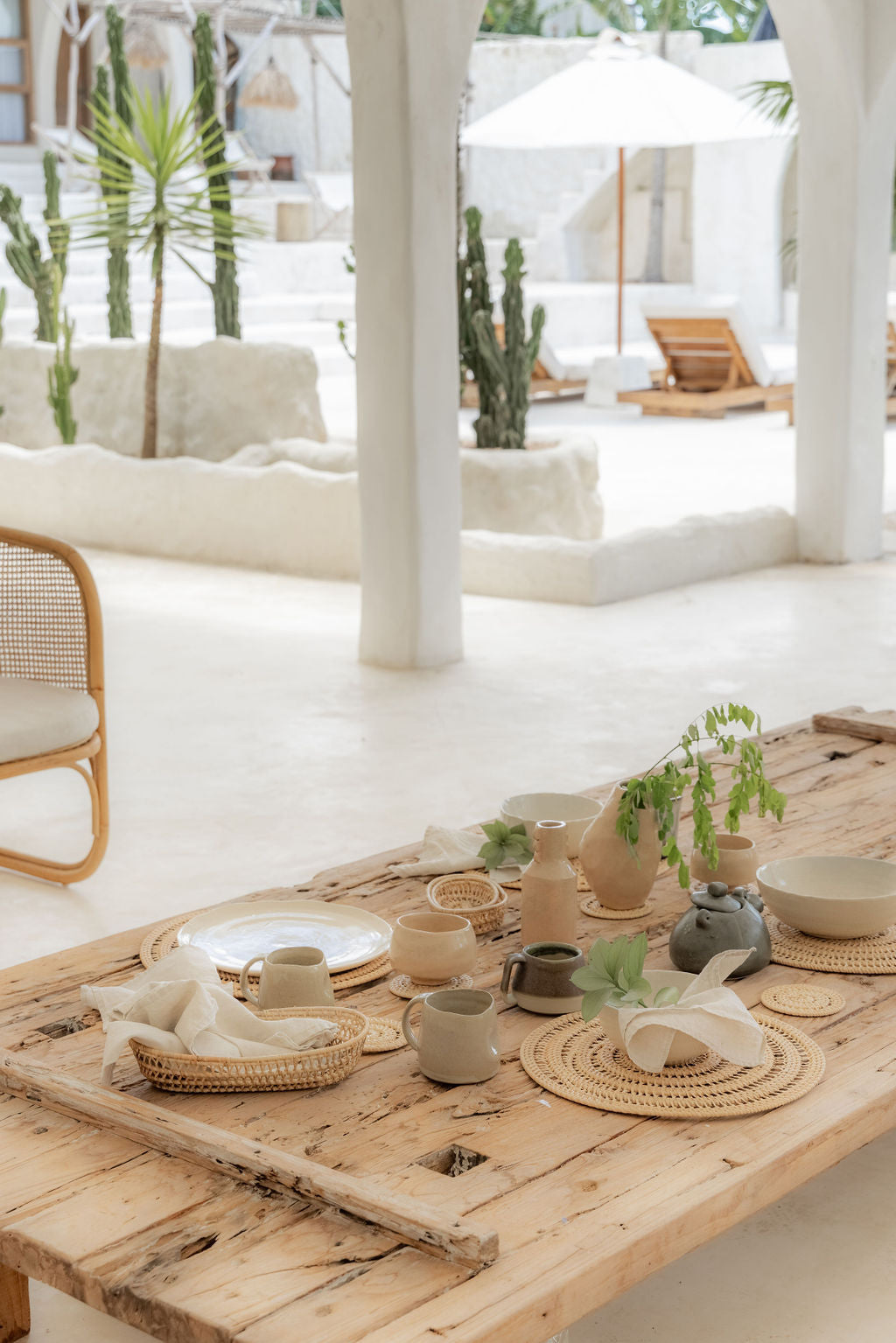 Woven Rattan Placemat Set