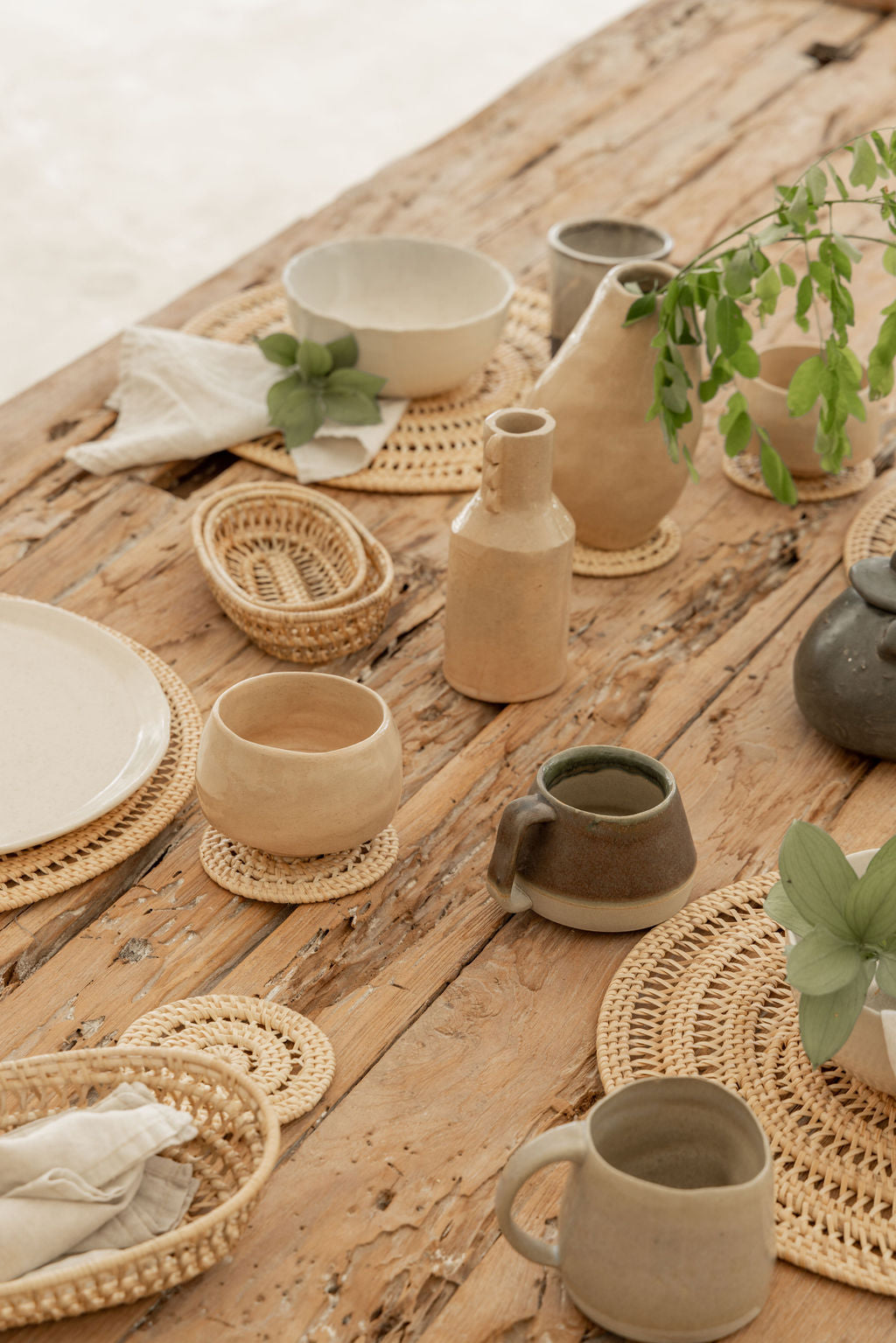 Woven Rattan Placemat Set