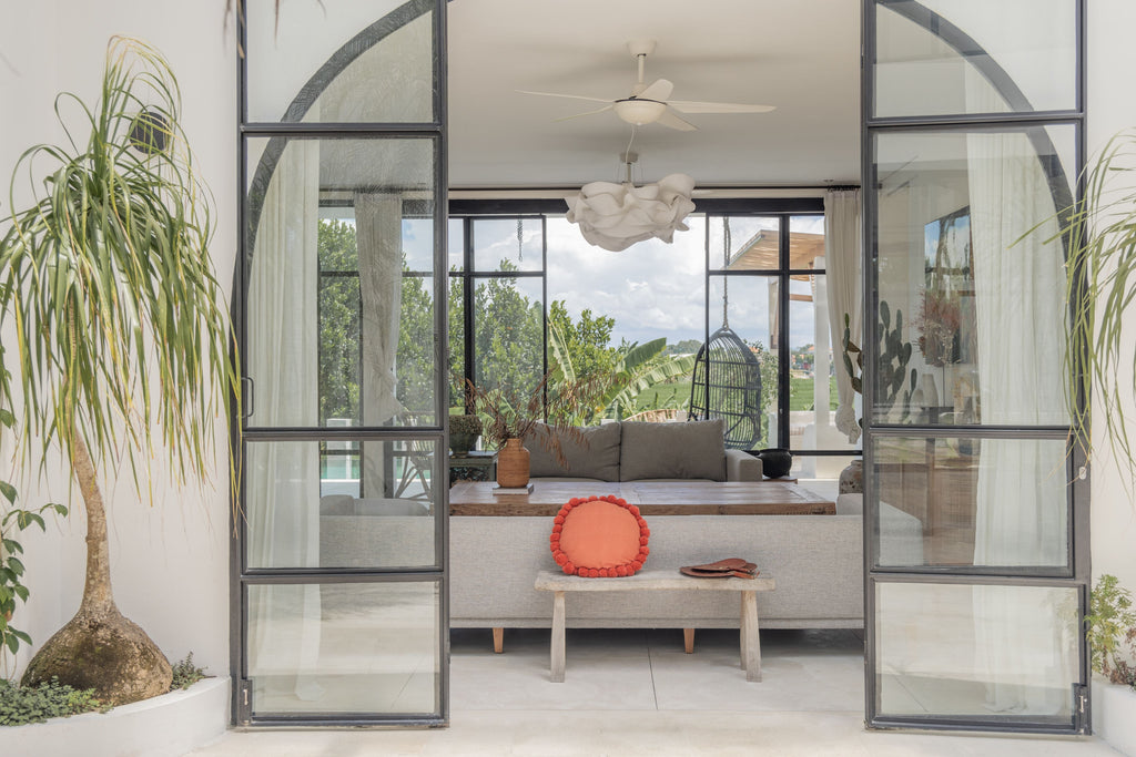 Round Pom Pom Pillow