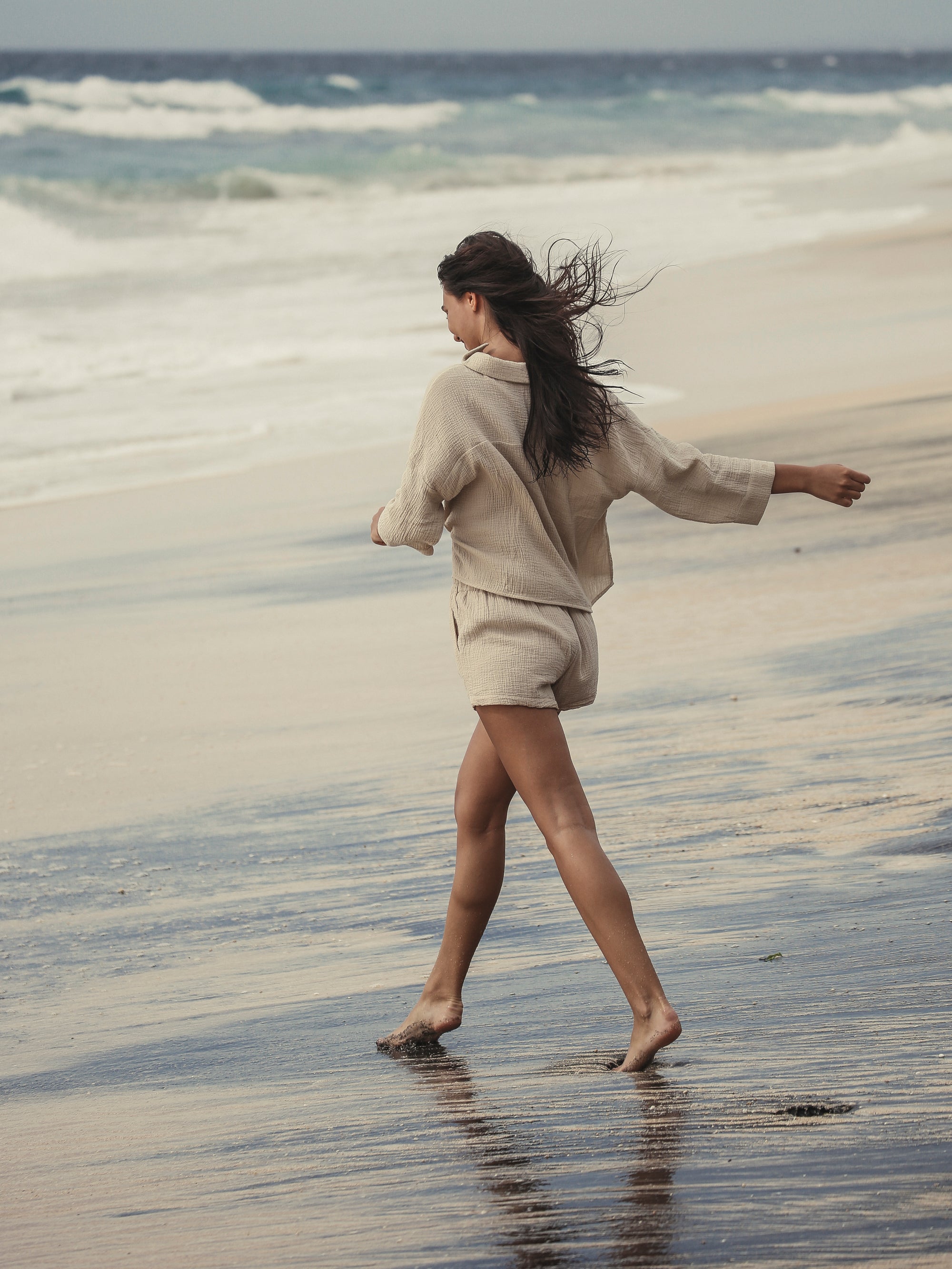 Echo Mini Shirt - Oatmeal - elizabeth + Bern