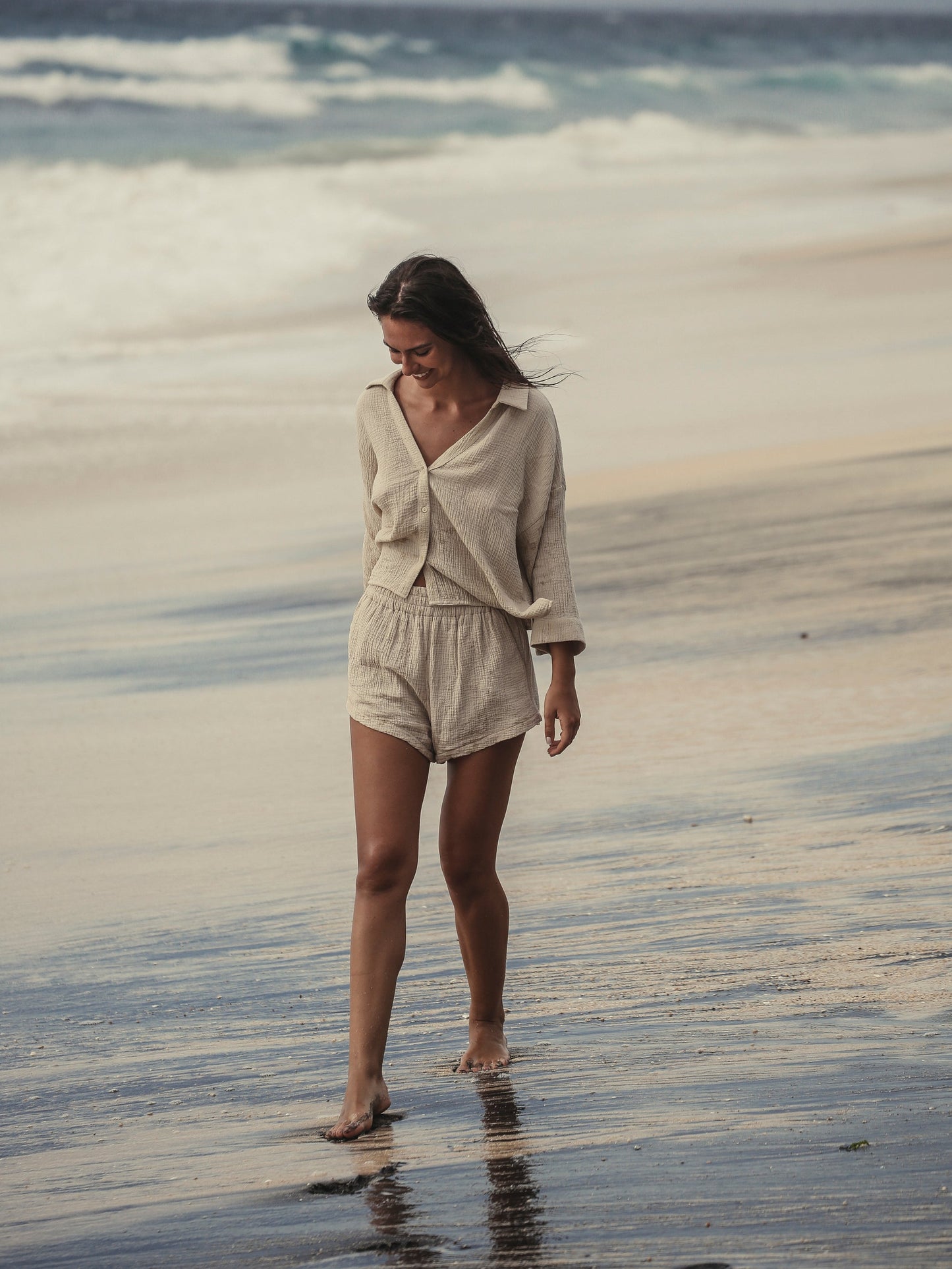 Echo Mini Shirt - Oatmeal - elizabeth + Bern
