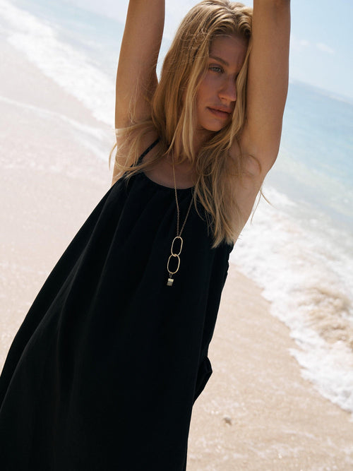 Bliss Flow Maxi Dress - Black The Handloom elizabeth + Bern