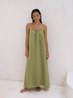 Bliss Flow Maxi Dress - Khaki Green - elizabeth + Bern