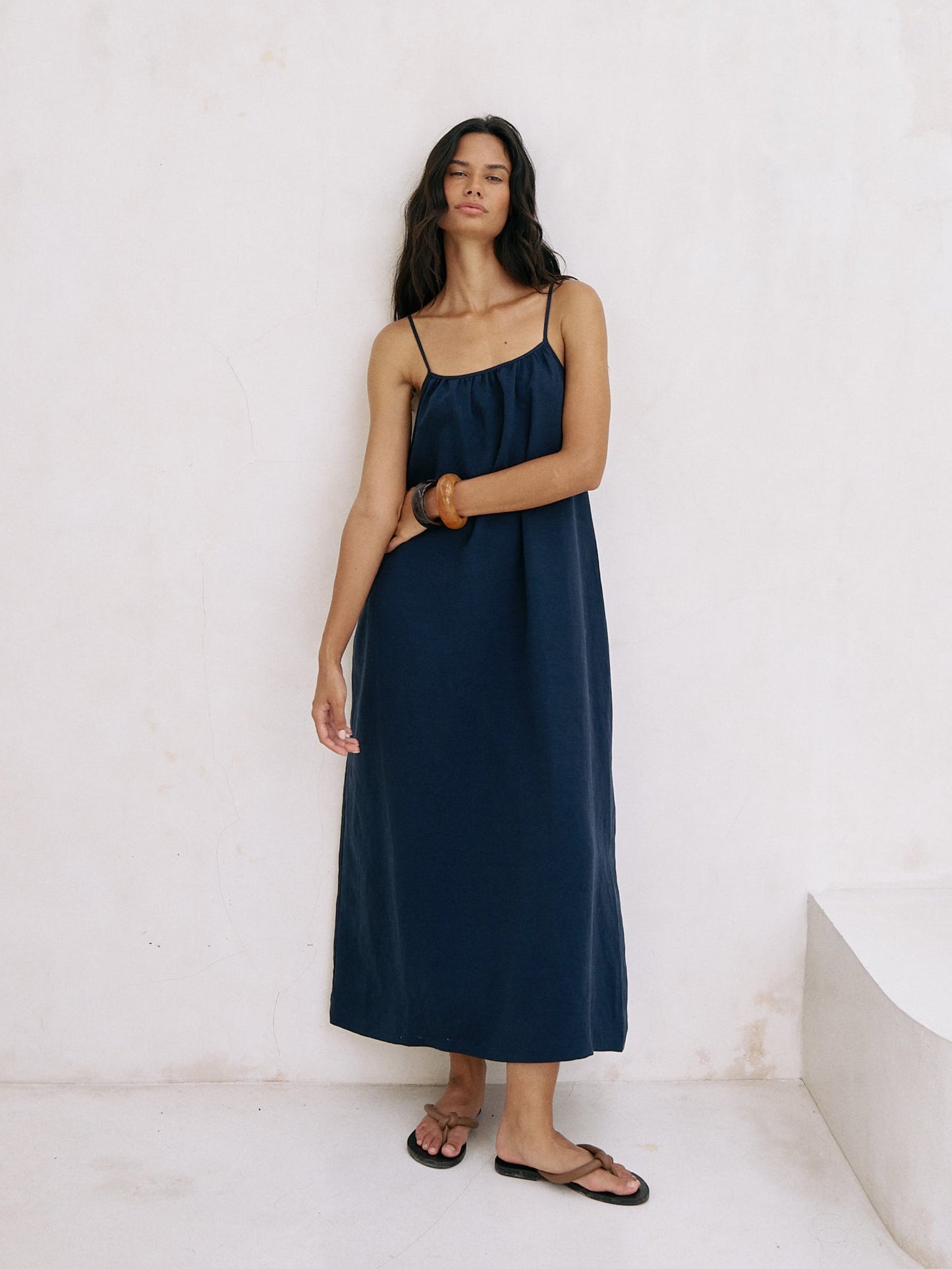 Bliss Flow Maxi Dress - Navy - elizabeth + Bern