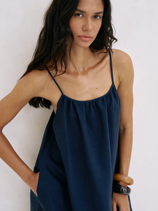 Bliss Flow Maxi Dress - Navy - elizabeth + Bern