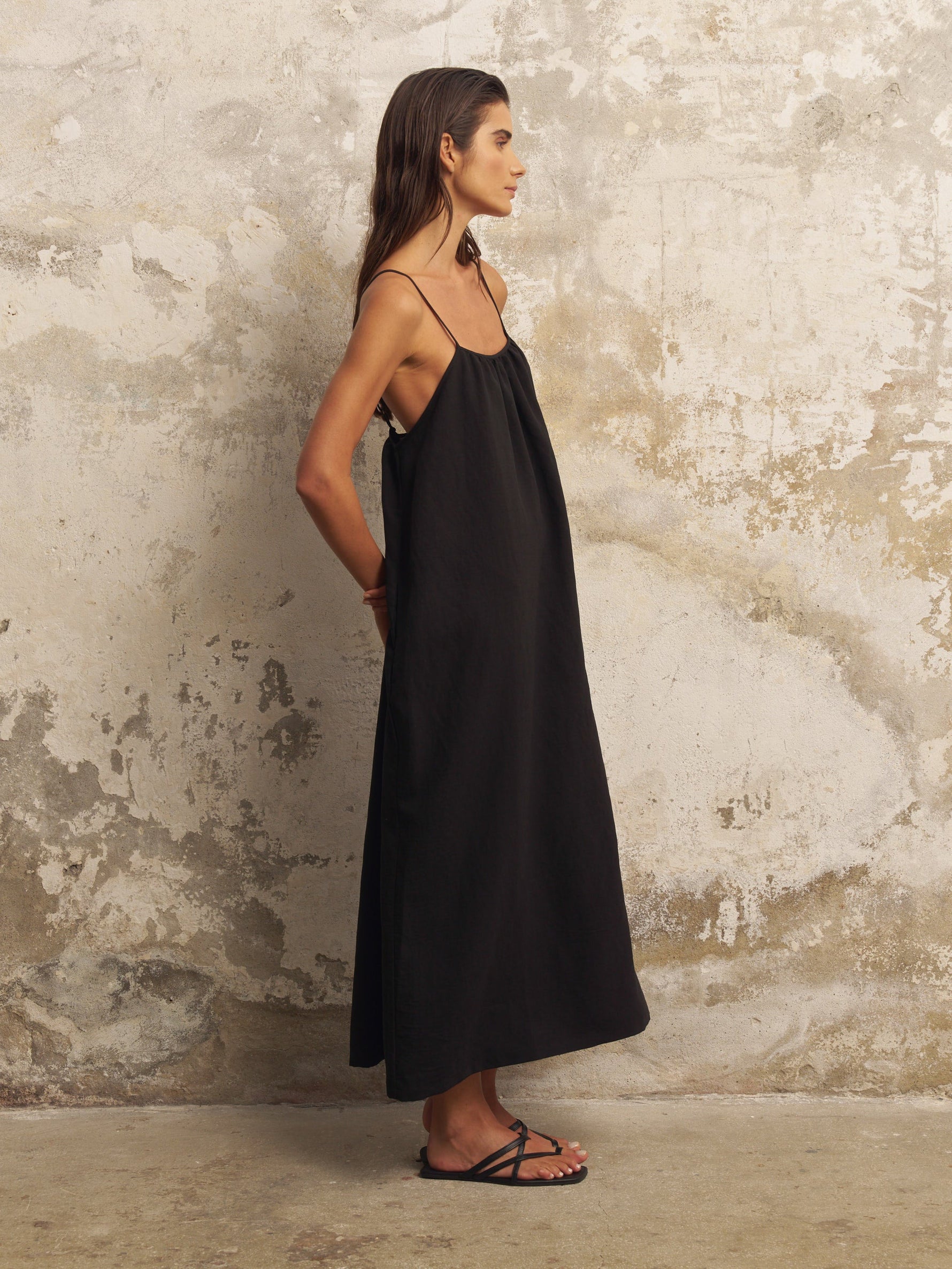 Bliss Flow Maxi Dress - Black - elizabeth + Bern
